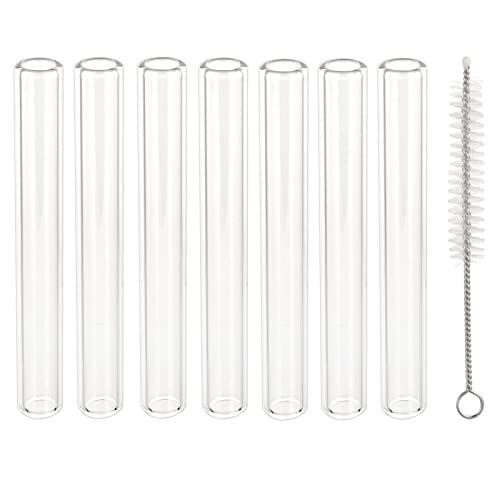 OLYCRAFT 16点 試験管 ガラス製 実験室用ガラス吹き込み管 ブラシ付き 耐熱 透明 学校 学実験室